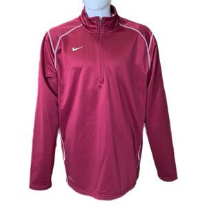 Nike Therma-Fit Men's XXL 1/4 Zip Pullover Shirt Cardinal Red 379173-610